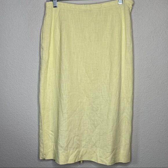 Vintage Talbots Skirt Yellow - Picture 2 of 8